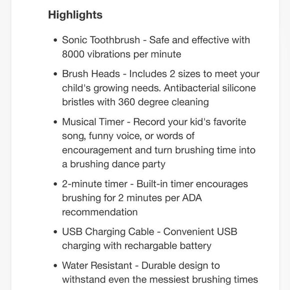 Go Smile Baby Blu Sonic Singing Toothbrush for Kids - Picture 6 of 7